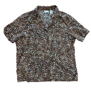 Vintage Cheetah Print Button Down